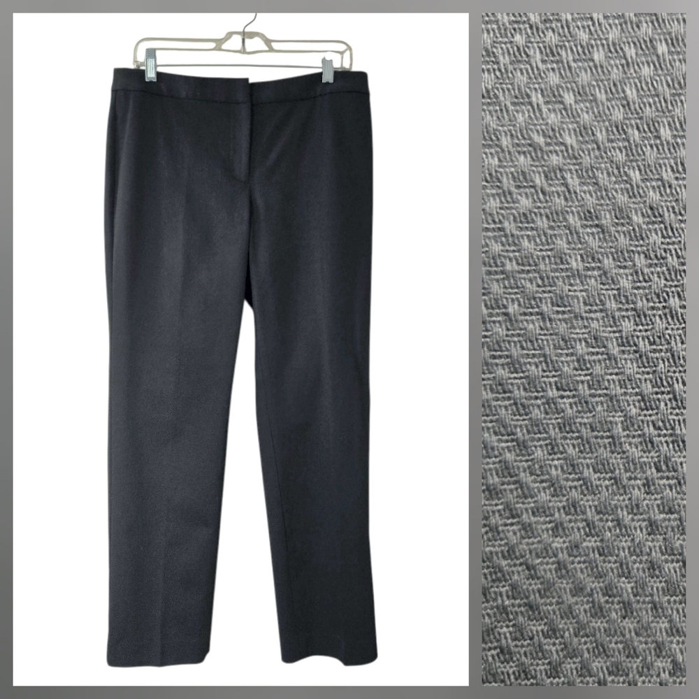 Talbots Black Textured Cotton Blend Lined Pants Size 8P